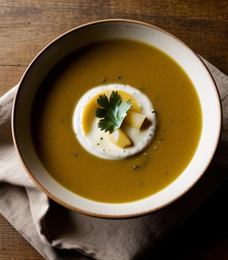 Soup: Creme of Vegetable Soup - Le Cellier Re recipe image
