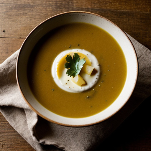 Soup: Creme of Vegetable Soup - Le Cellier Re recipe image