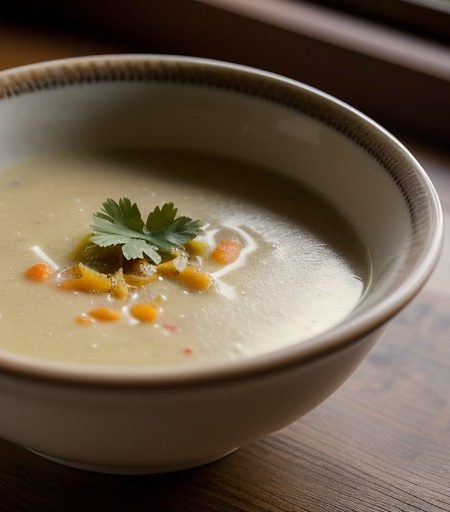 Soup: Creme of Vegetable Soup - Le Cellier Restaurant recipe image