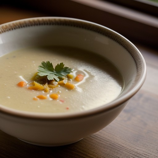 Soup: Creme of Vegetable Soup - Le Cellier Restaurant recipe image