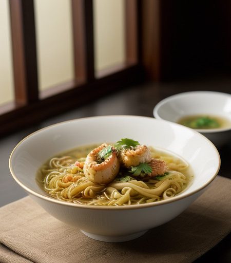 Soup Noodles With Chicken recipe image
