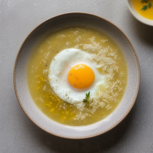 Soupa Avgolemono ( Greek Egg-Lemon Soup recipe image