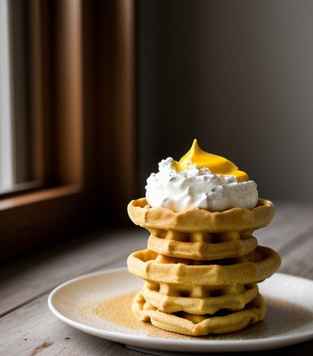Sour Cream Belgian Waffles recipe image