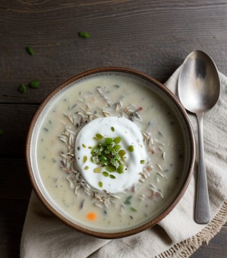 Sour Cream and Wild Rice Soup recipe image