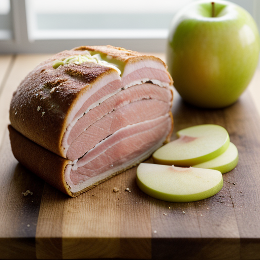 Sourdough Biscuit W/ Baked Ham Rhub-Apple Relish & Sweet- recipe image