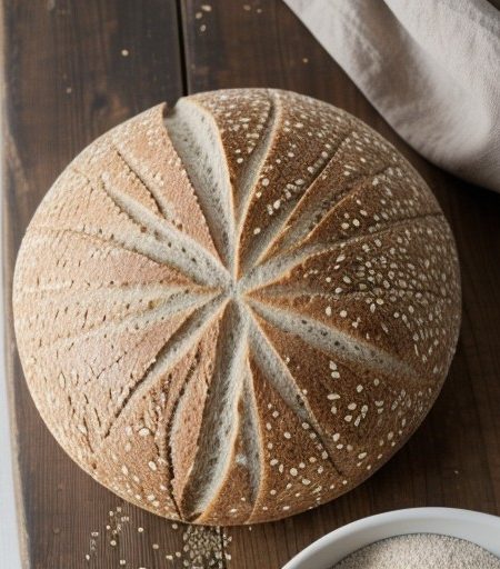 Sourdough Sesame Bread recipe image