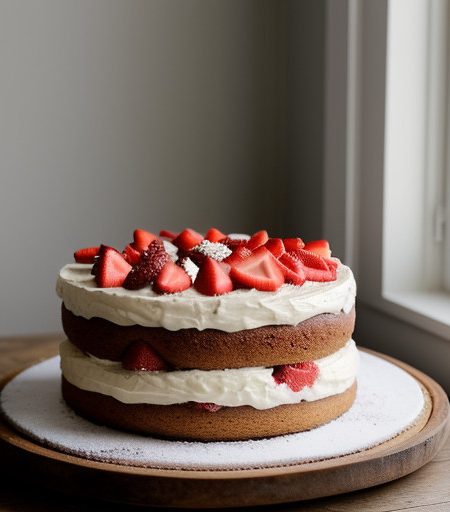 Sourdough Strawberry Cake recipe image