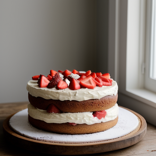 Sourdough Strawberry Cake recipe image