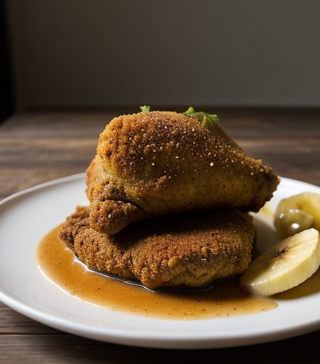 Southern Fried Chicken With Saute Bananas recipe image
