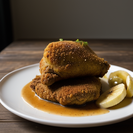 Southern Fried Chicken With Saute Bananas recipe image