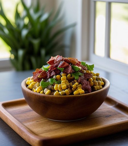 Southwestern Corn Salad With Pork recipe image