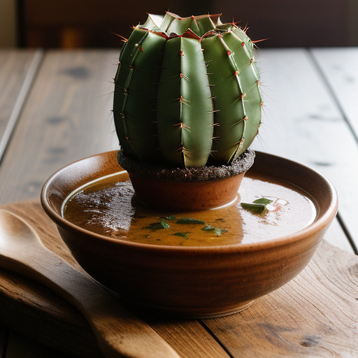 Southwestern Grilled Cacti Soup recipe image