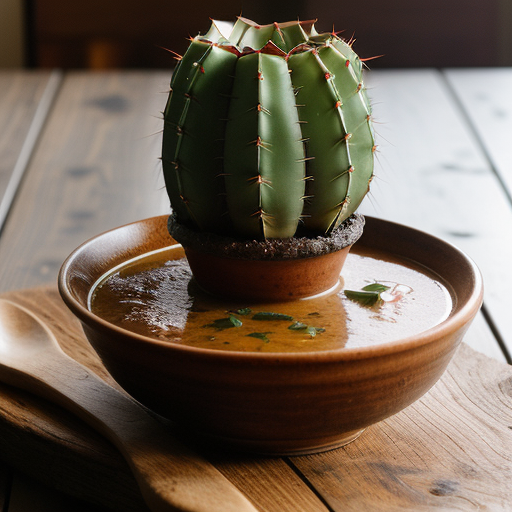 Southwestern Grilled Cacti Soup recipe image