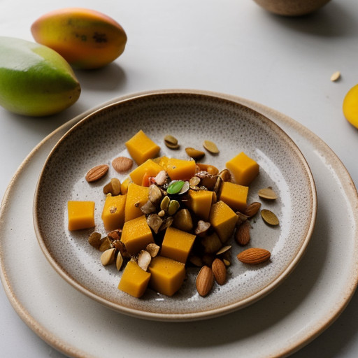 Soysprouts Sald With Mangos & Almonds recipe image