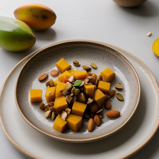 Soysprouts Sald With Mangos & Almonds recipe image
