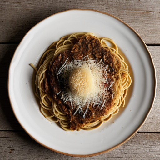 Spageto Me Sikotakia Poulion (Spaghetti With recipe image