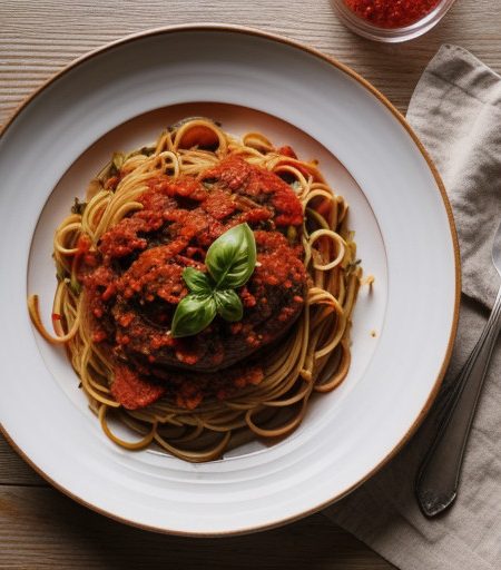 Spaghetti Al Pomodoro E Basilico recipe image