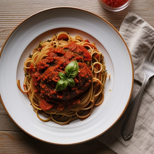 Spaghetti Al Pomodoro E Basilico recipe image