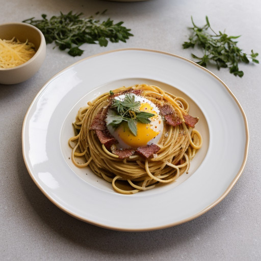 Spaghetti Alla Carbonara (Cheese Spaghetti To recipe image