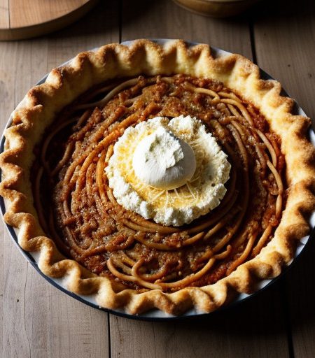 Spaghetti Pie With Ragu Filling recipe image