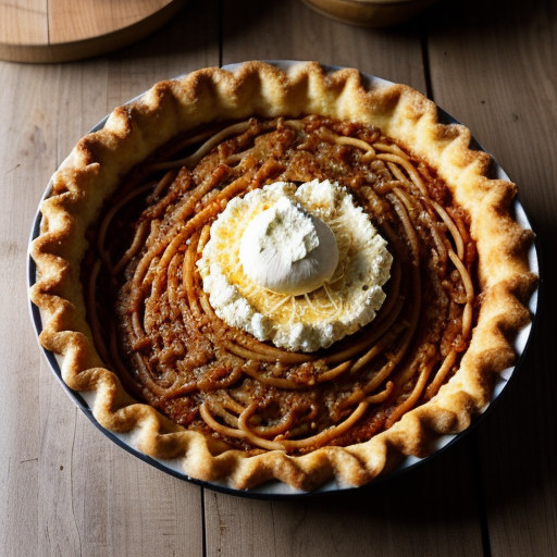 Spaghetti Pie With Ragu Filling recipe image