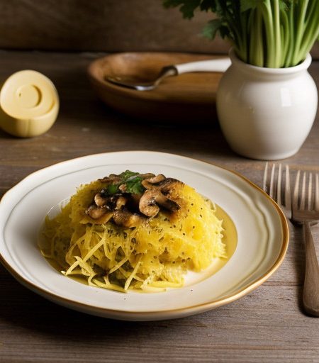 Spaghetti Squash & Chicken Skillet Casserol recipe image