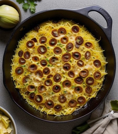 Spaghetti Squash & Chicken Skillet Casserole recipe image