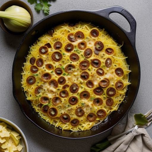 Spaghetti Squash & Chicken Skillet Casserole recipe image