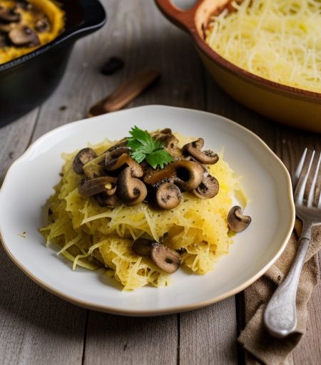 Spaghetti Squash and Chicken Skillet Casserole recipe image