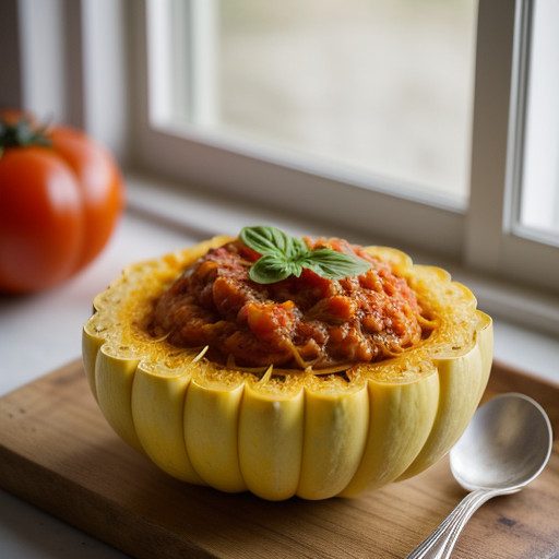 Spaghetti Squash on Tomato Sauce recipe image