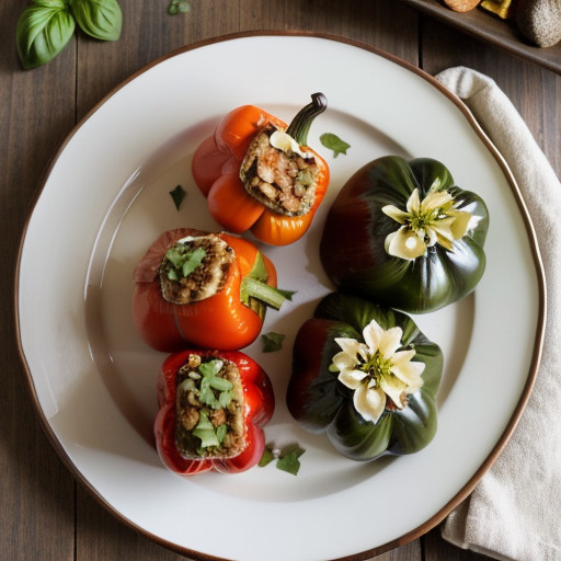 Spaghetti Stuffed Peppers recipe image