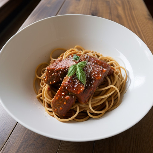 Spaghetti With Chunky Tomato Sauce recipe image