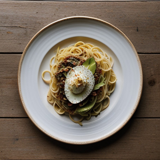 Spaghetti With Curly Endive & Balsamic Vinega recipe image