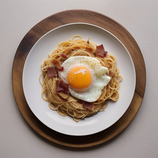 Spaghetti With Eggs and Bacon recipe image