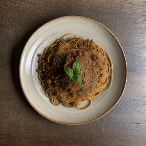 Spaghetti With Lentils recipe image