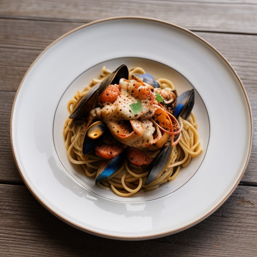 Spaghetti With Lobster & Mussels *Jb recipe image
