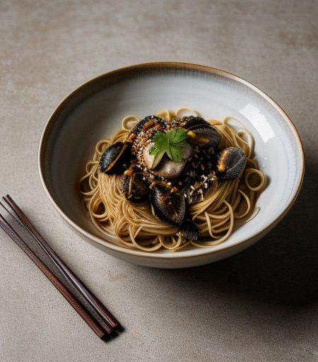 Spaghetti With Smoked-Oyster Sauce recipe image