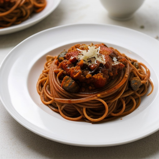 Spaghetti With Vegetarian Bolognaise recipe image