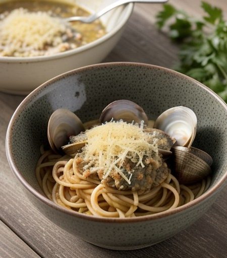 Spaghetti and Clam Sauce recipe image