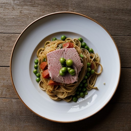 Spaghettini With Tuna & Peas recipe image