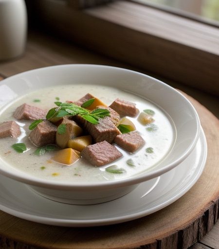 Spam Stew With Buttermilk Topping recipe image