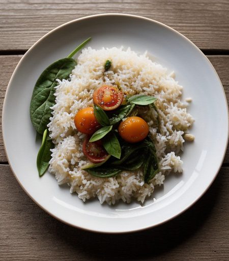 Spanakorizo (Spinach and Rice recipe image