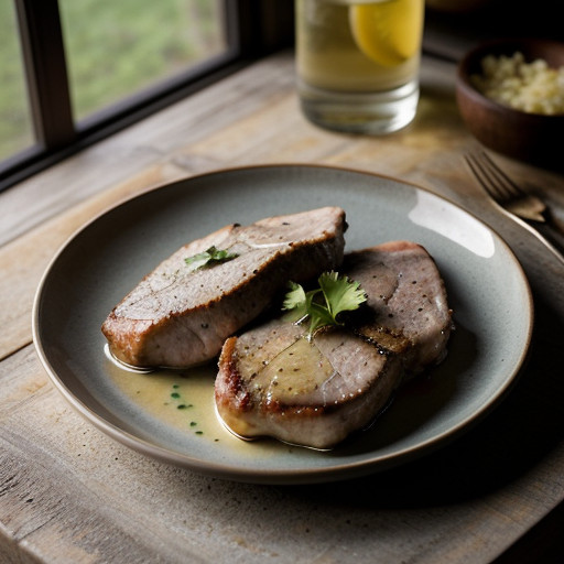 Spanish Pork Chops With Garlic & Lemon recipe image