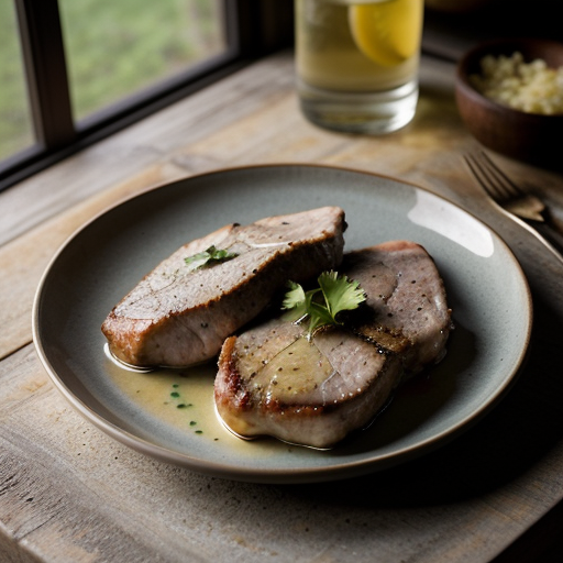 Spanish Pork Chops With Garlic & Lemon recipe image