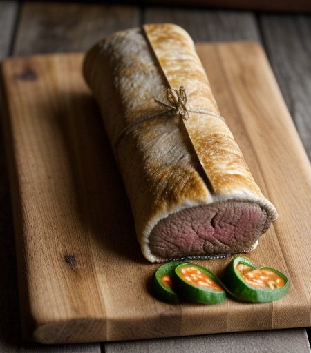 Spanish Steak Roll With Sauteed Vegetables recipe image