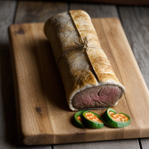 Spanish Steak Roll With Sauteed Vegetables recipe image