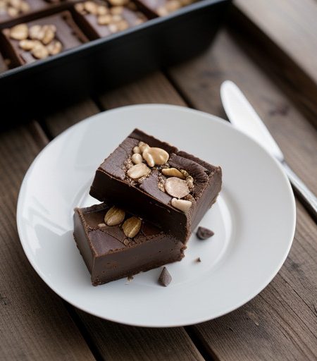 Speedy Chocolate Peanut Butter Fudge recipe image