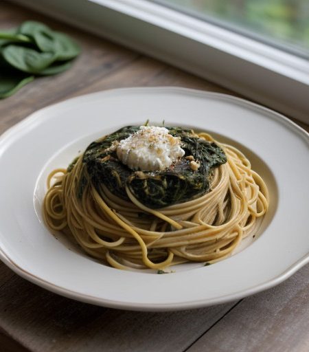 Speedy Spinach Spaghetti recipe image
