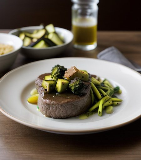 Speedy Steaks With Vegetables recipe image