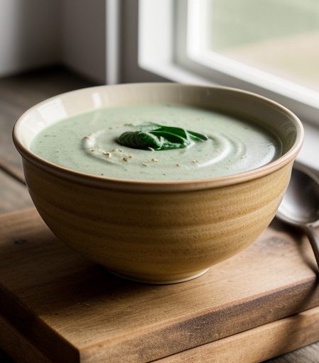 Spenot Kremleves (Cream of Spinach Soup recipe image